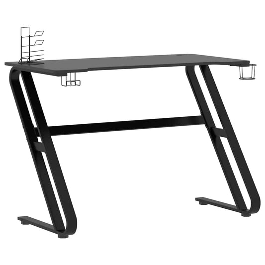 325412 vidaXL Gaming Desk with ZZ Shape Legs Black 110x60x75 cm 325412 vidaXL Gaming Desk with ZZ Shape Legs Black 110x60x75 cm