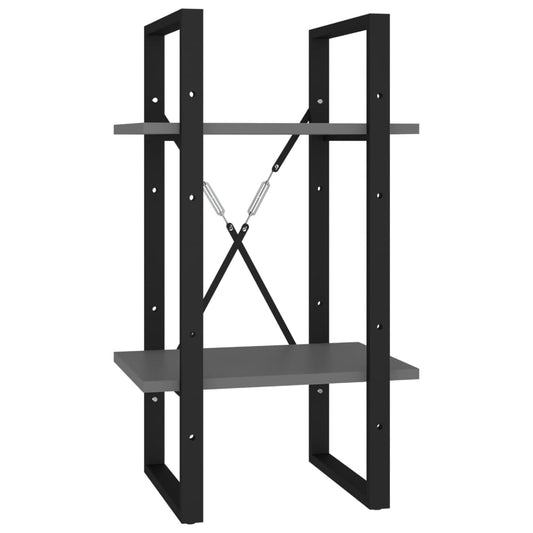 2-Tier Book Cabinet Grey 40x30x70 cm Engineered Wood 2-Tier Book Cabinet Grey 40x30x70 cm Engineered Wood