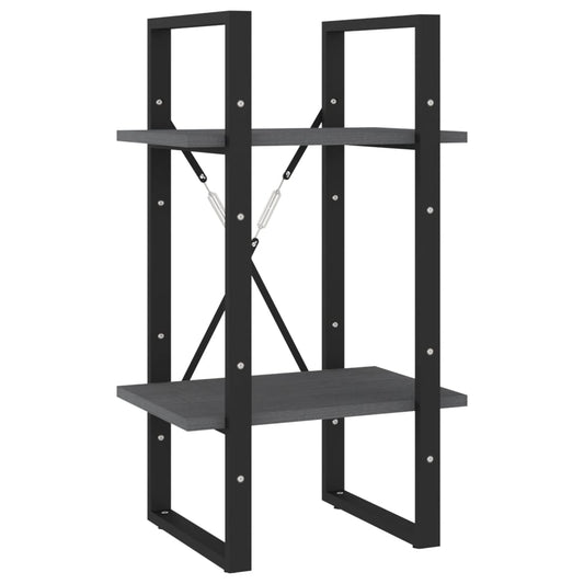 2-Tier Book Cabinet Grey 40x30x70 cm Solid Pine Wood 2-Tier Book Cabinet Grey 40x30x70 cm Solid Pine Wood
