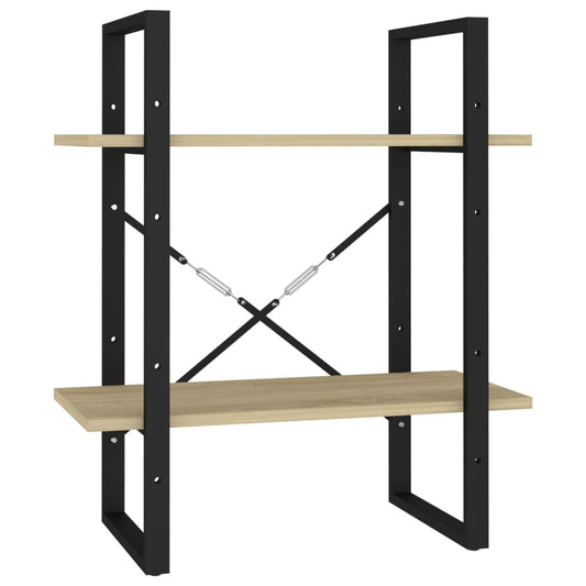 2-Tier Book Cabinet Sonoma Oak 60x30x70 cm Engineered Wood 2-Tier Book Cabinet Sonoma Oak 60x30x70 cm Engineered Wood