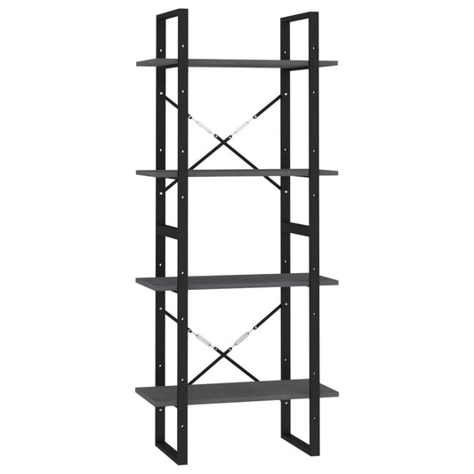 4-Tier Book Cabinet Grey 60x30x140 cm Solid Pine Wood 4-Tier Book Cabinet Grey 60x30x140 cm Solid Pine Wood