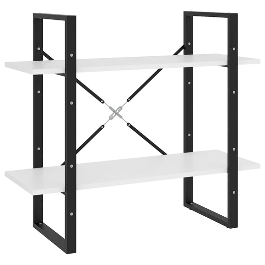2-Tier Book Cabinet White 80x30x70 cm Engineered Wood 2-Tier Book Cabinet White 80x30x70 cm Engineered Wood