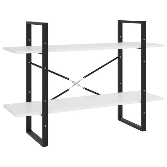 2-Tier Book Cabinet White 100x30x70 cm Engineered Wood 2-Tier Book Cabinet White 100x30x70 cm Engineered Wood