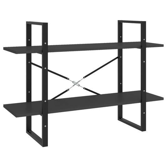 2-Tier Book Cabinet Grey 100x30x70 cm Engineered Wood 2-Tier Book Cabinet Grey 100x30x70 cm Engineered Wood