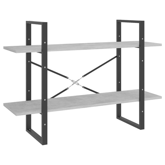 2-Tier Book Cabinet Concrete Grey 100x30x70 cm Engineered Wood 2-Tier Book Cabinet Concrete Grey 100x30x70 cm Engineered Wood