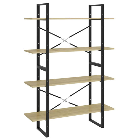 806480 vidaXL 4-Tier Book Cabinet Sonoma Oak 100x30x140 cm Engineered Wood 806480 vidaXL 4-Tier Book Cabinet Sonoma Oak 100x30x140 cm Engineered Wood