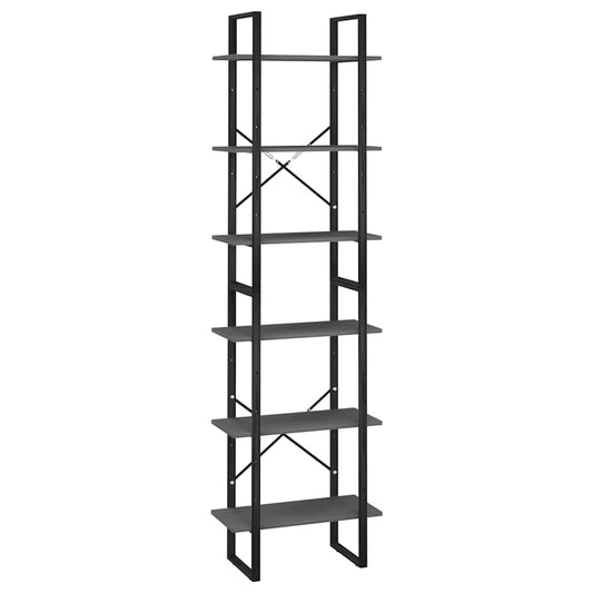 Storage Shelf Grey 60x30x210 cm Engineered Wood Storage Shelf Grey 60x30x210 cm Engineered Wood