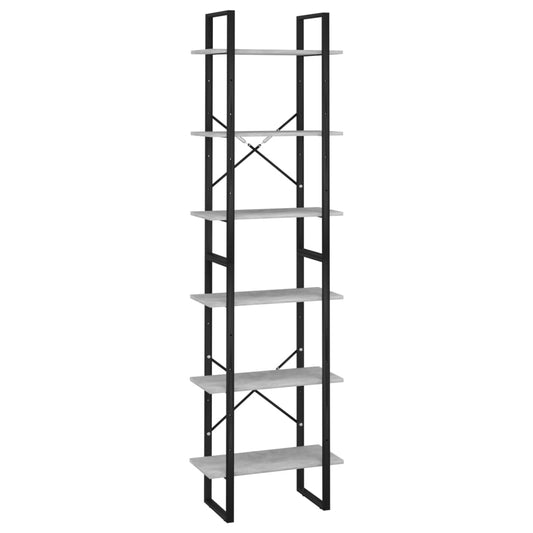Storage Shelf Concrete Grey 60x30x210cm Engineered Wood Storage Shelf Concrete Grey 60x30x210cm Engineered Wood