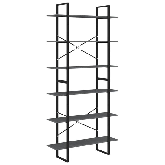 High Cabinet Grey 100x30x210 cm Solid Pine Wood High Cabinet Grey 100x30x210 cm Solid Pine Wood