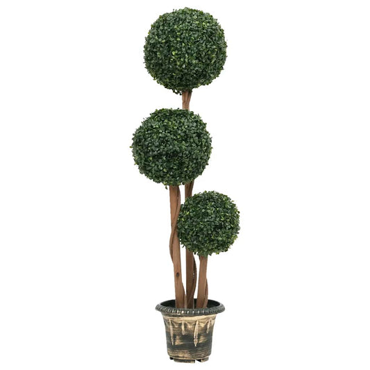 Artificial Boxwood Plant with Pot Ball Shaped Green 119 cm Artificial Boxwood Plant with Pot Ball Shaped Green 119 cm