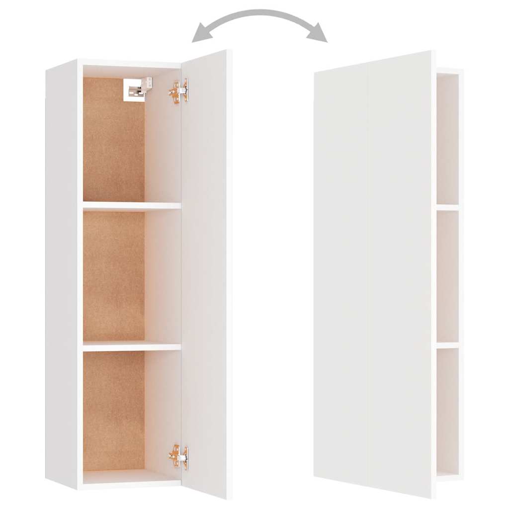 3078656 vidaXL 3 Piece TV Cabinet Set White Engineered Wood (801481+803362+804481)