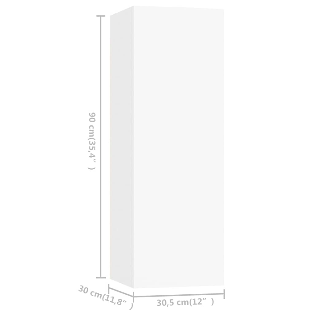 TV Cabinet | White | Engineered Wood | TV Cabinet | Rectangular