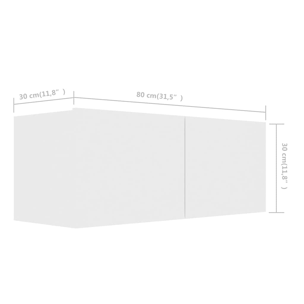 3078672 vidaXL 7 Piece TV Cabinet Set White Engineered Wood (801472x3+803327x2)