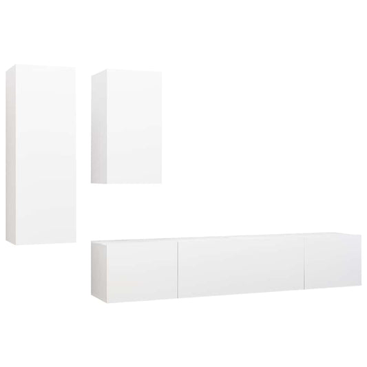 3078732 vidaXL 4 Piece TV Cabinet Set White Engineered Wood (803344+803326+801472x2) 3078732 vidaXL 4 Piece TV Cabinet Set White Engineered Wood (803344+803326+801472x2)