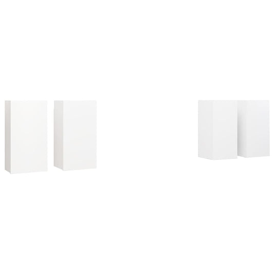 TV Cabinets 4 pcs White 30.5x30x60 cm Engineered Wood TV Cabinets 4 pcs White 30.5x30x60 cm Engineered Wood