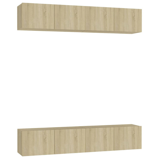 TV Cabinets 4 pcs Sonoma Oak 80x30x30 cm Engineered Wood TV Cabinets 4 pcs Sonoma Oak 80x30x30 cm Engineered Wood