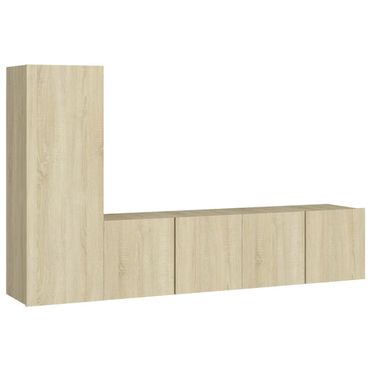 3 Piece TV Cabinet Set Sonoma Oak Engineered Wood 3 Piece TV Cabinet Set Sonoma Oak Engineered Wood