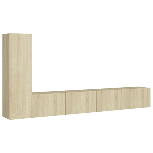 3 Piece TV Cabinet Set Sonoma Oak Engineered Wood 3 Piece TV Cabinet Set Sonoma Oak Engineered Wood