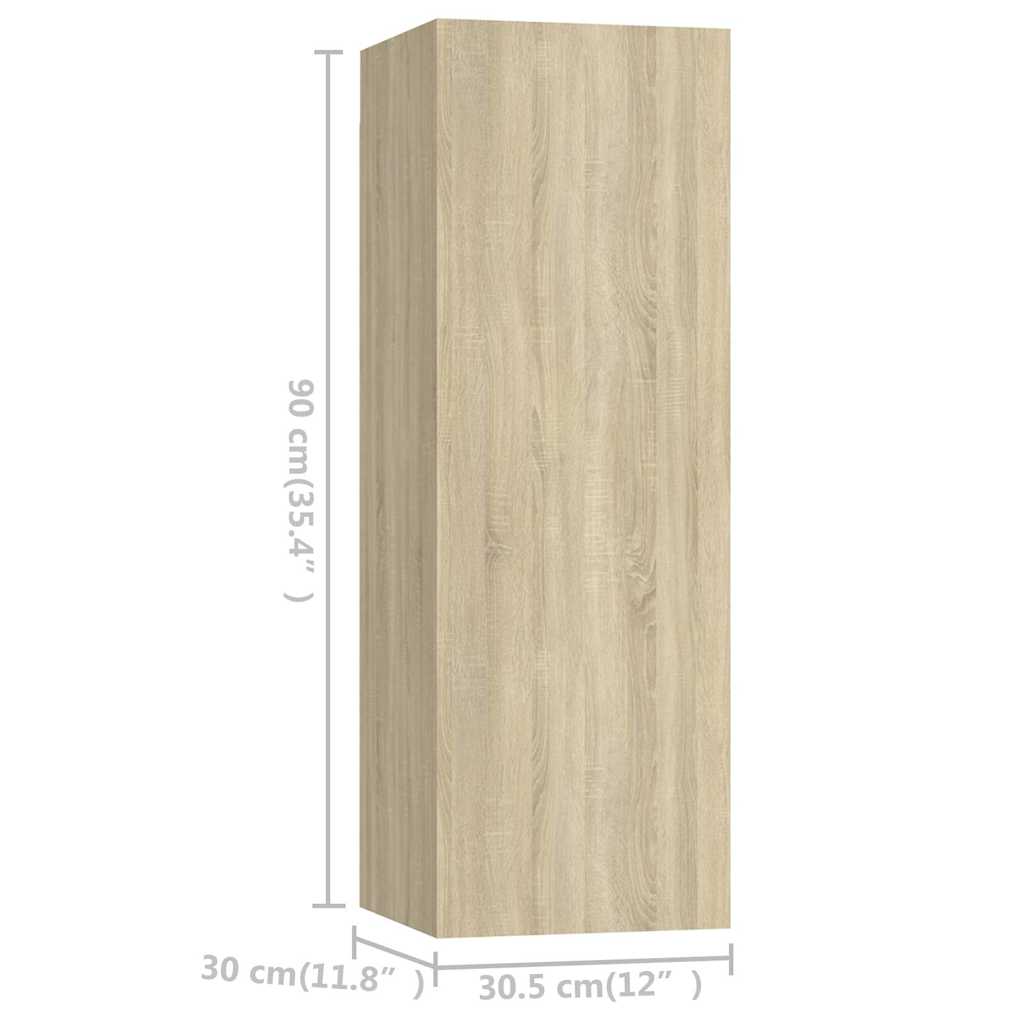 TV Cabinet Set | Sonoma Oak | Engineered Wood | TV Cabinet Set
