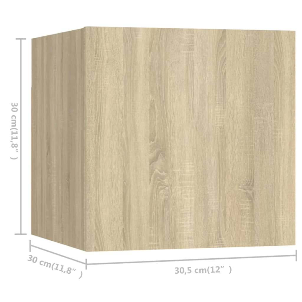 3079024 vidaXL 7 Piece TV Cabinet Set Sonoma Oak Engineered Wood (804492+801484+801484x2)