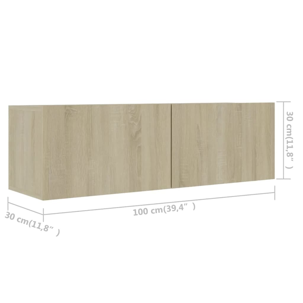 3079043 vidaXL 6 Piece TV Cabinet Set Sonoma Oak Engineered Wood (801484x4+801475x2)