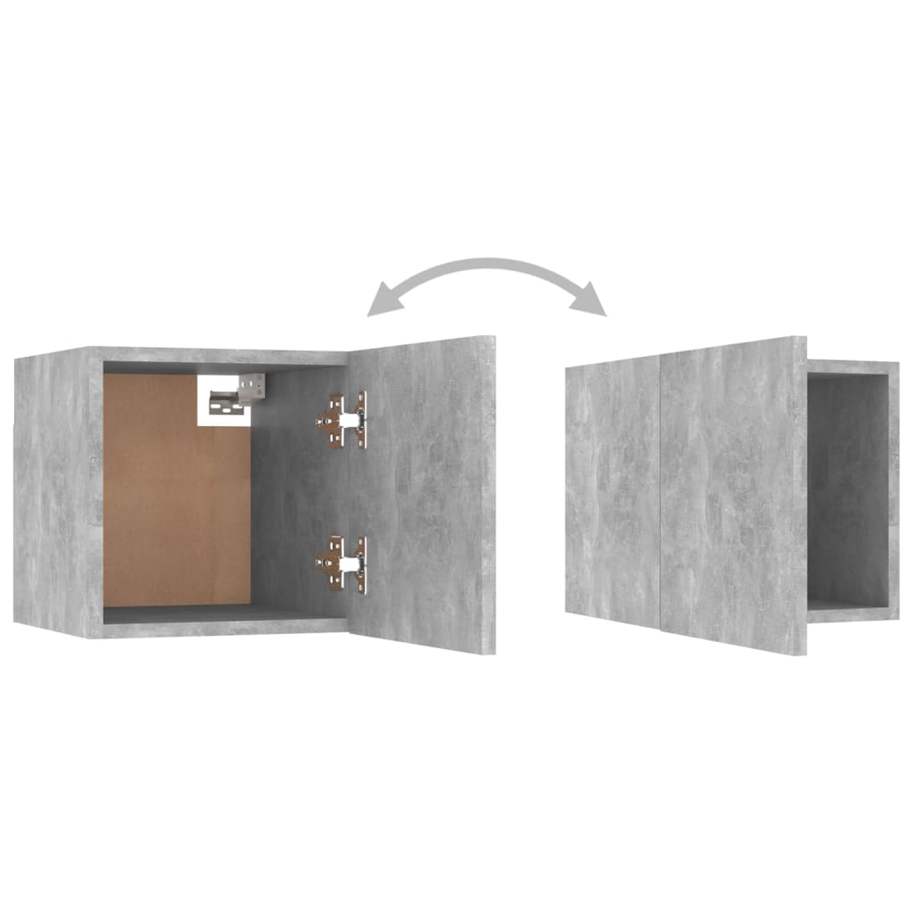 8 Piece TV Cabinet Set Concrete Grey Engineered Wood