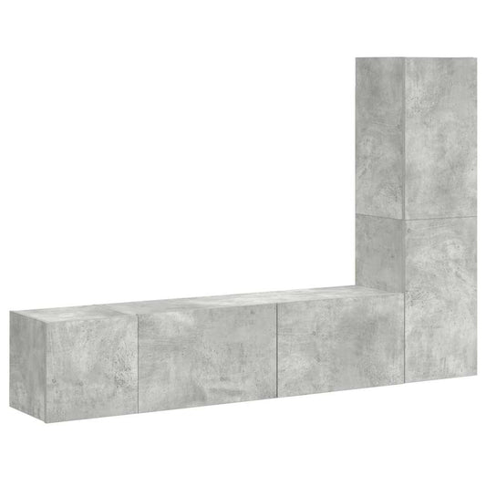 3 Piece TV Cabinet Set Concrete Grey Engineered Wood 3 Piece TV Cabinet Set Concrete Grey Engineered Wood