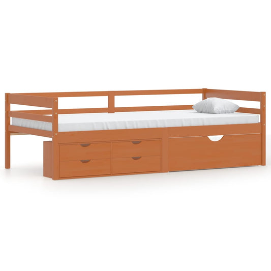 Bed Frame | Honey brown | Solid pine wood | Single | Bed Frame Bed Frame | Honey brown | Solid pine wood | Single | Bed Frame