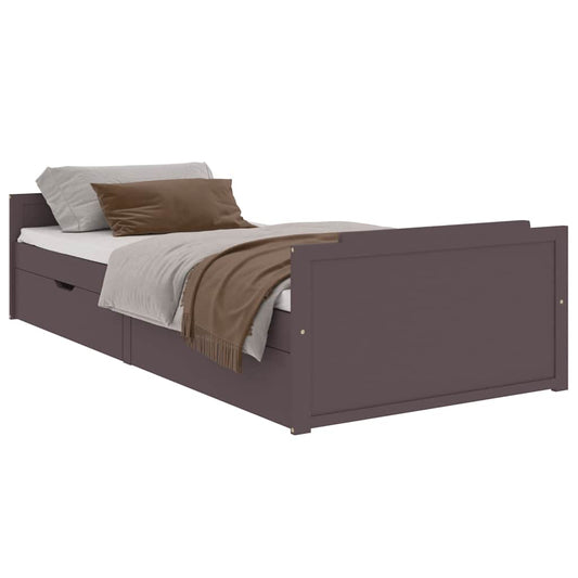 Bed Frame without Mattress Dark Brown Solid Wood Pine 90x200 cm Bed Frame without Mattress Dark Brown Solid Wood Pine 90x200 cm