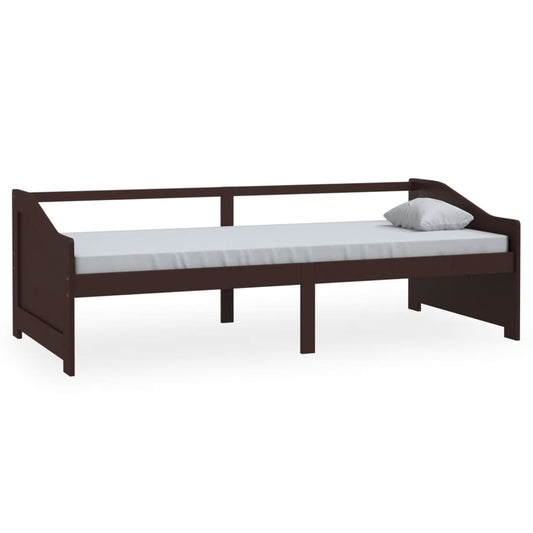 3-Seater Day Bed without Mattress Dark Brown 90x200cm 3-Seater Day Bed without Mattress Dark Brown 90x200cm