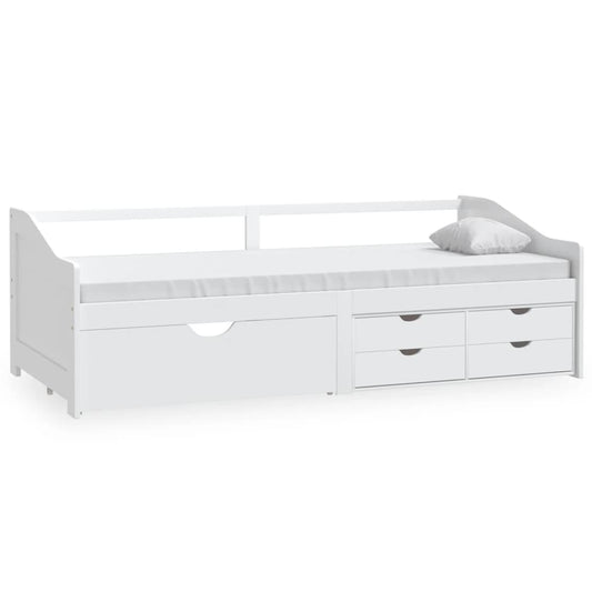 3-Seater Day Bed without Mattress White Solid Pinewood 90x200cm 3-Seater Day Bed without Mattress White Solid Pinewood 90x200cm