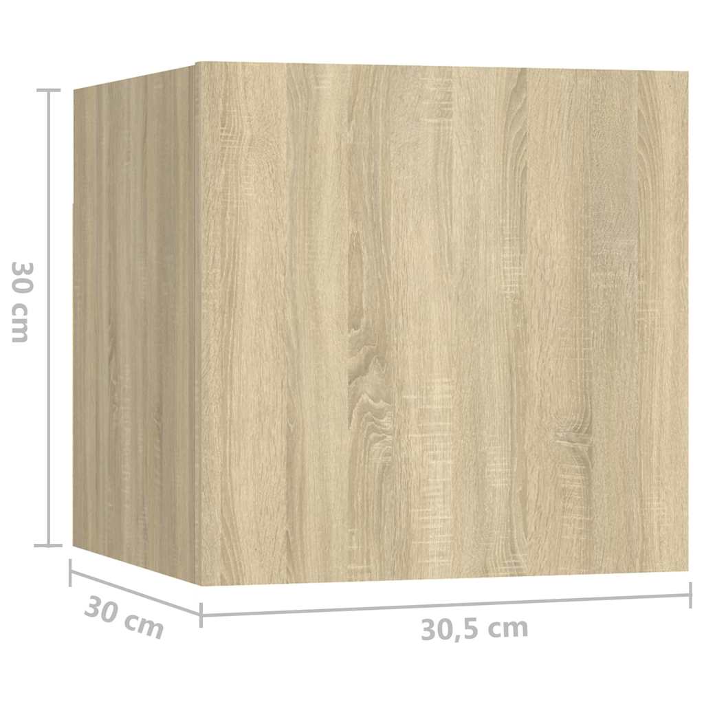 Bedside Cabinet Sonoma Oak 30,5x30x30 cm Engineered Wood