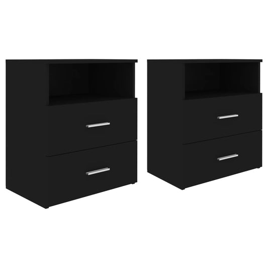 803275 vidaXL Bed Cabinets 2 pcs Black 50x32x60 cm 803275 vidaXL Bed Cabinets 2 pcs Black 50x32x60 cm