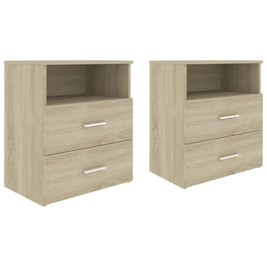 803279 vidaXL Bed Cabinets 2 pcs Sonoma Oak 50x32x60 cm 803279 vidaXL Bed Cabinets 2 pcs Sonoma Oak 50x32x60 cm