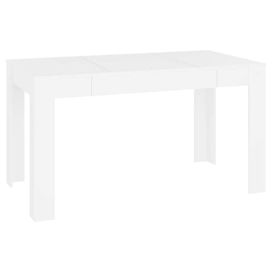 Dining Table White 140x74.5x76 cm Engineered Wood Dining Table White 140x74.5x76 cm Engineered Wood