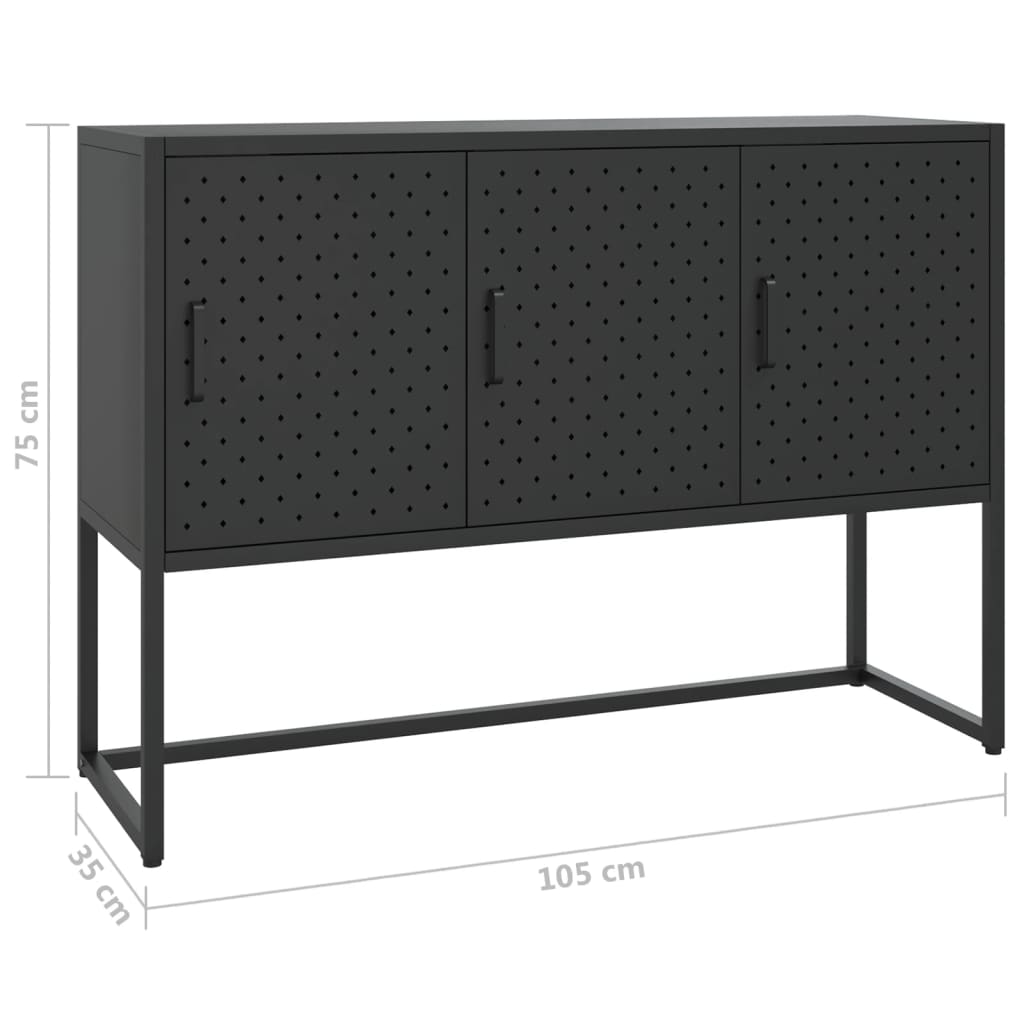 Sideboard | Black | Steel | Medium | Sideboard | Rectangular | Modern