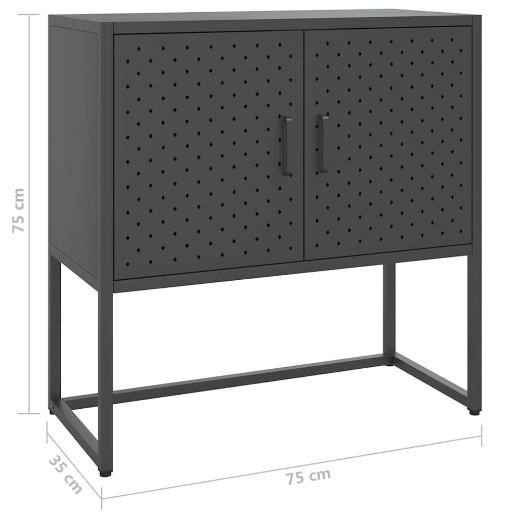 Sideboard Anthracite 75x35x75 cm Steel