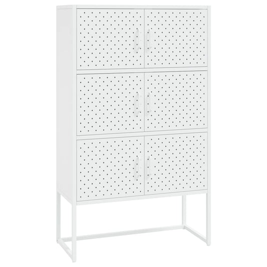 Highboard White 80x35x135 cm Steel Highboard White 80x35x135 cm Steel