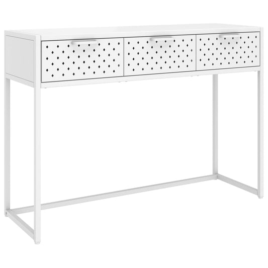 Console Table White 106x35x75 cm Steel Console Table White 106x35x75 cm Steel