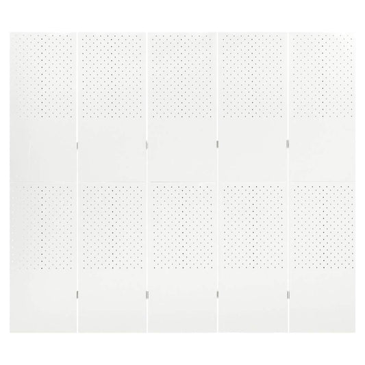 335902 vidaXL 5-Panel Room Divider White 200x180 cm Steel 335902 vidaXL 5-Panel Room Divider White 200x180 cm Steel