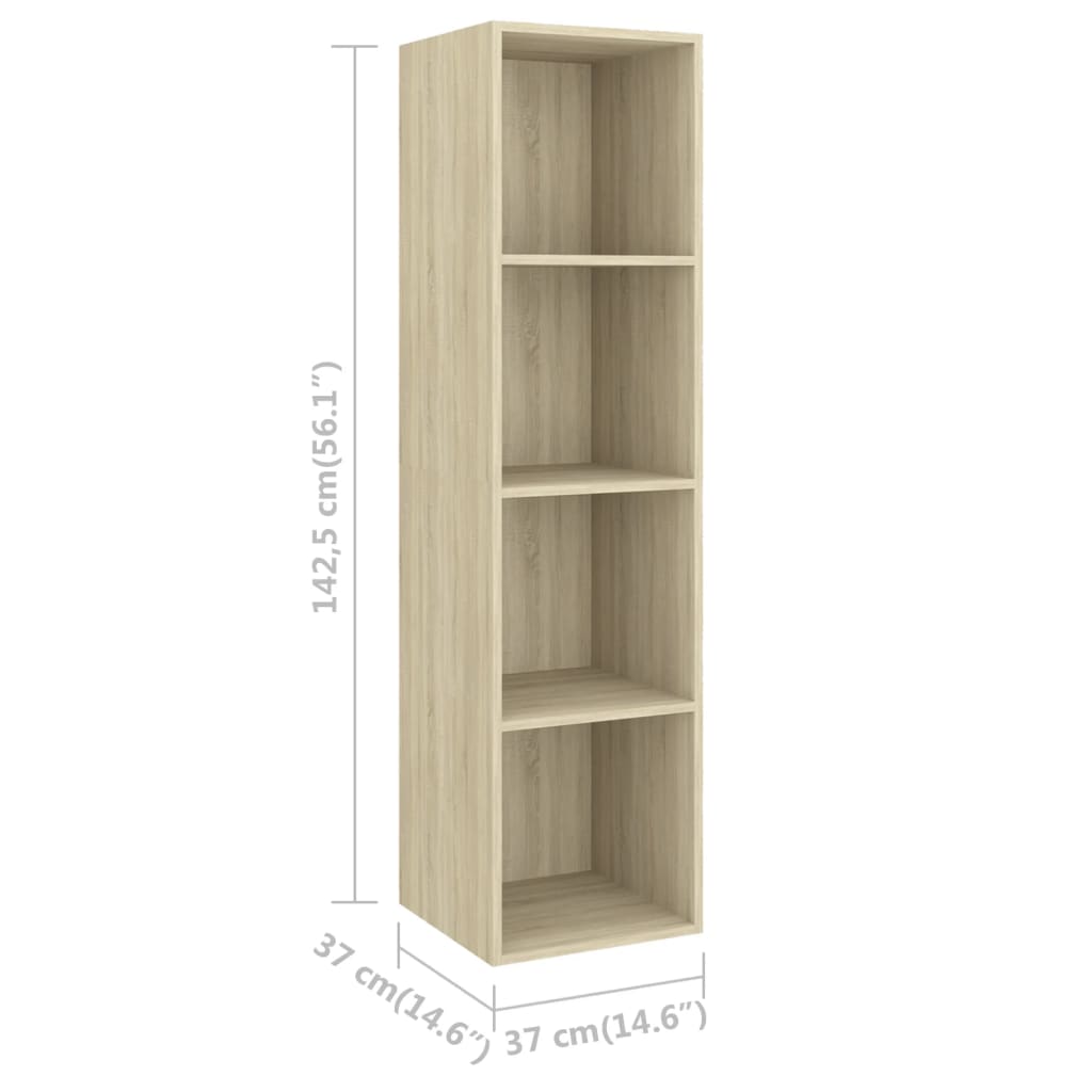 3079784 vidaXL 2 Piece Wall-mounted TV Cabinet Set Sonoma Oak Engineered Wood (2x805492)