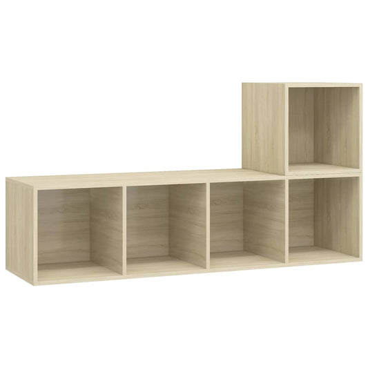 2 Piece TV Cabinet Set Sonoma Oak Engineered Wood 2 Piece TV Cabinet Set Sonoma Oak Engineered Wood