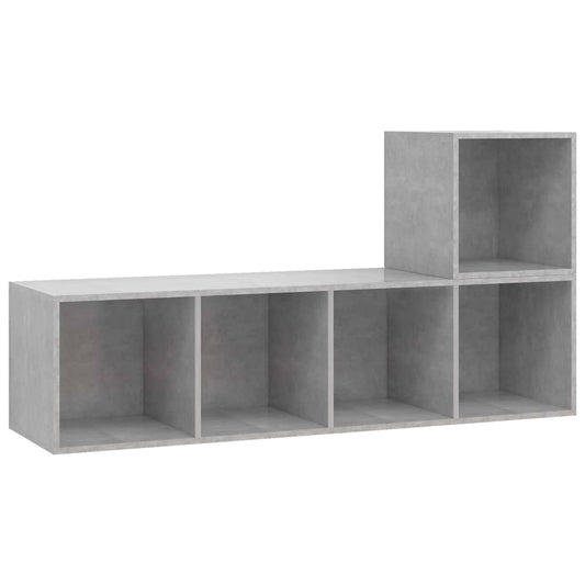 2 Piece TV Cabinet Set Concrete Grey Engineered Wood 2 Piece TV Cabinet Set Concrete Grey Engineered Wood