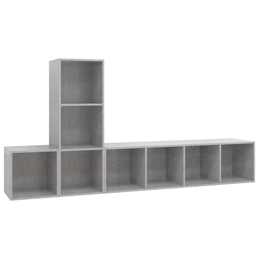 3 Piece TV Cabinet Set Concrete Grey Engineered Wood 3 Piece TV Cabinet Set Concrete Grey Engineered Wood