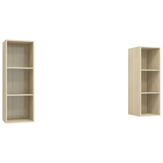 Wall-mounted TV Cabinets 2 pcs Sonoma Oak Engineered Wood Wall-mounted TV Cabinets 2 pcs Sonoma Oak Engineered Wood