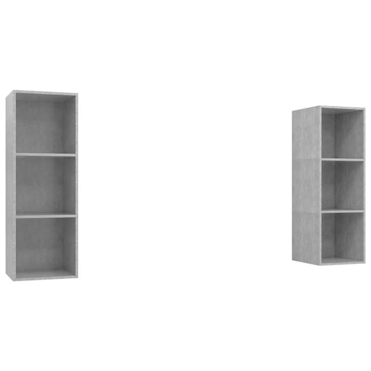 Wall-mounted TV Cabinets 2 pcs Concrete Grey Engineered Wood Wall-mounted TV Cabinets 2 pcs Concrete Grey Engineered Wood