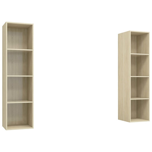 Wall-mounted TV Cabinets 2 pcs Sonoma Oak Engineered Wood Wall-mounted TV Cabinets 2 pcs Sonoma Oak Engineered Wood