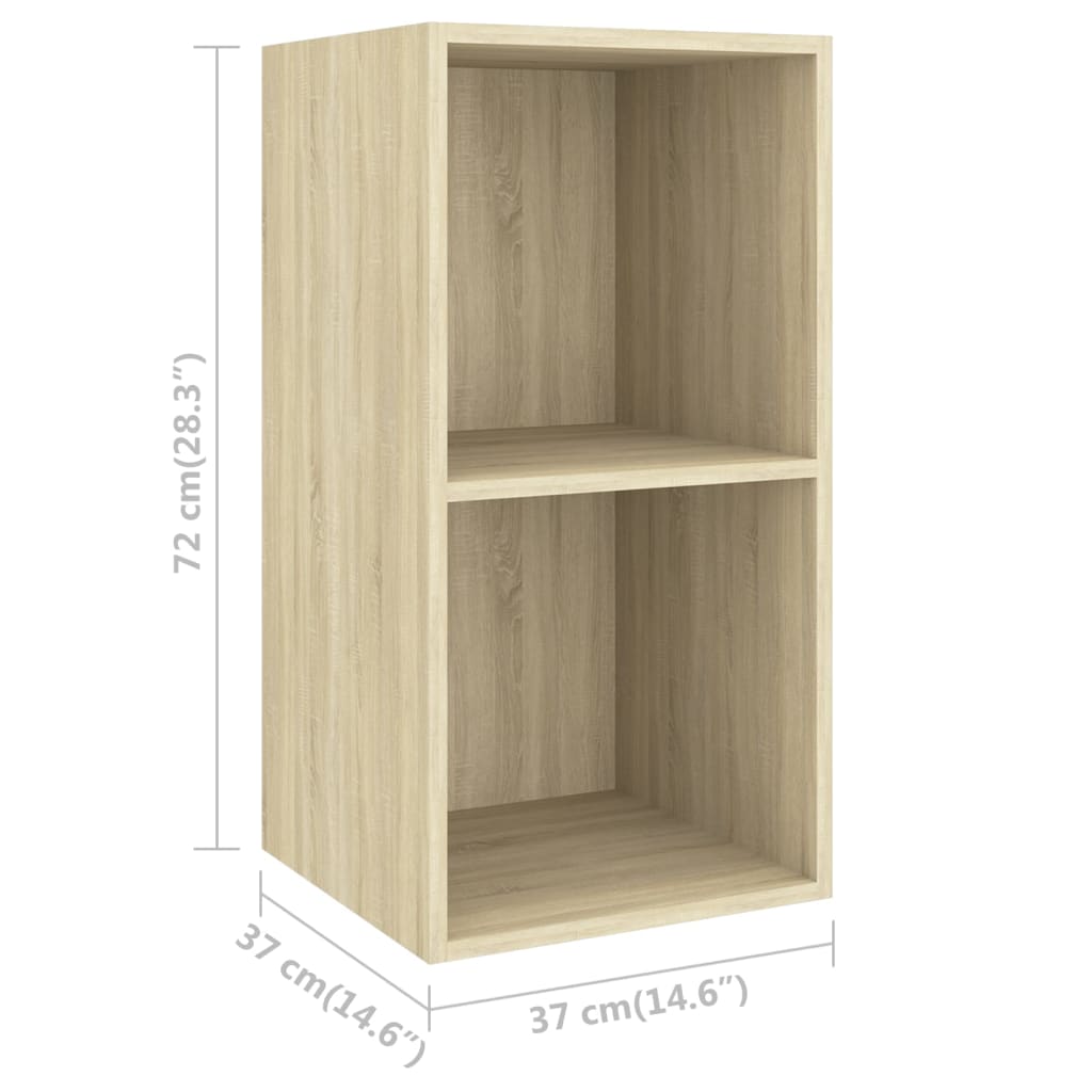 3079874 vidaXL 4 Piece Wall-mounted TV Cabinet Set Sonoma Oak Engineered Wood (4x805474)