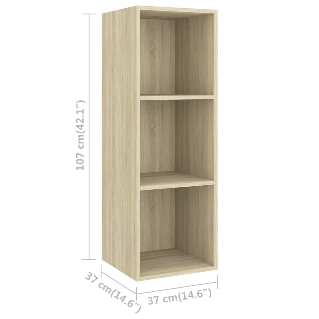3079883 vidaXL 4 Piece Wall-mounted TV Cabinet Set Sonoma Oak Engineered Wood (4x805483)