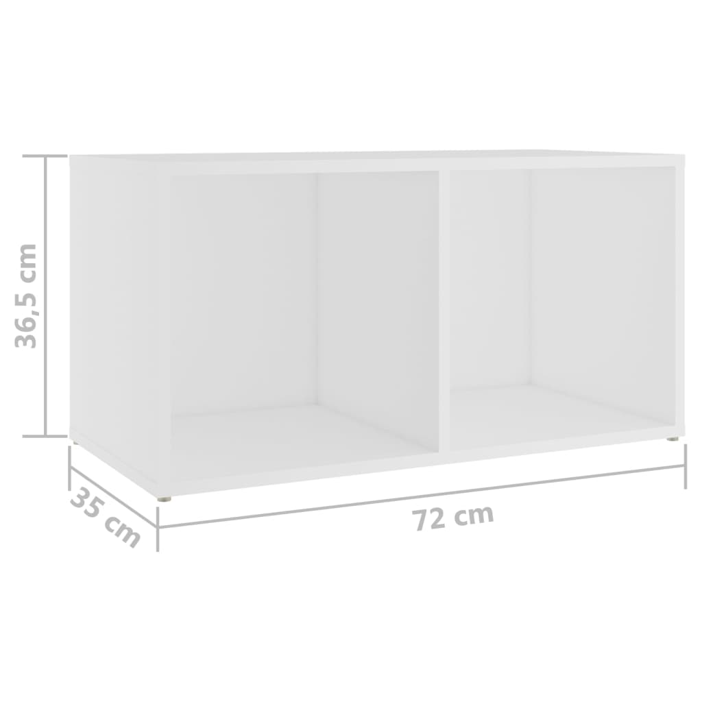 3079898 vidaXL 2 Piece TV Cabinet Set White 72x35x36,5 cm Engineered Wood (2x805525)